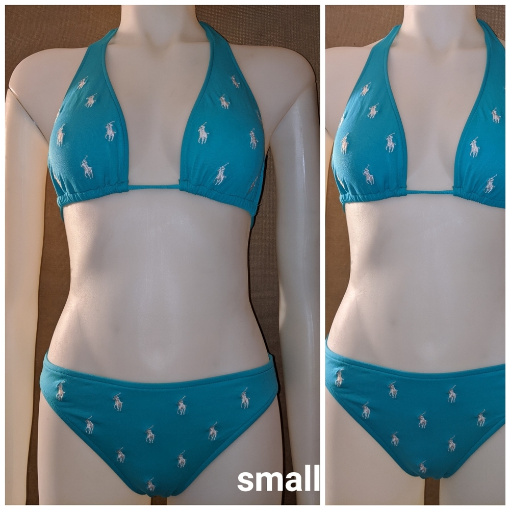 Ralph Lauren Polo pony logo bikini set small